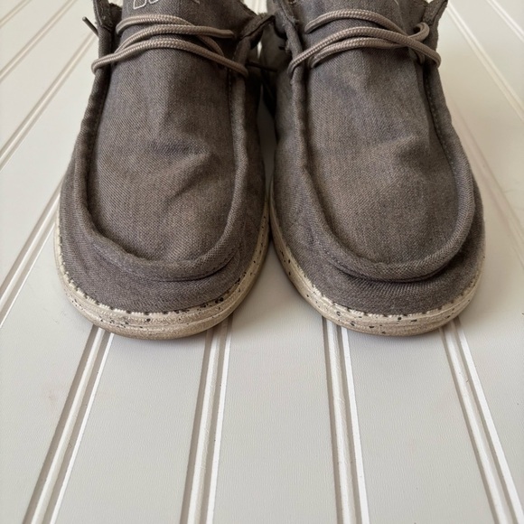 Hey Dude | Men's Wally Slip On Shoe Chambray Sepia Brown Size 13 - Picture 5 of 9